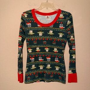 Hanna Andersson Star Wars Christmas Red Collar Pajama Shirt- Size XS